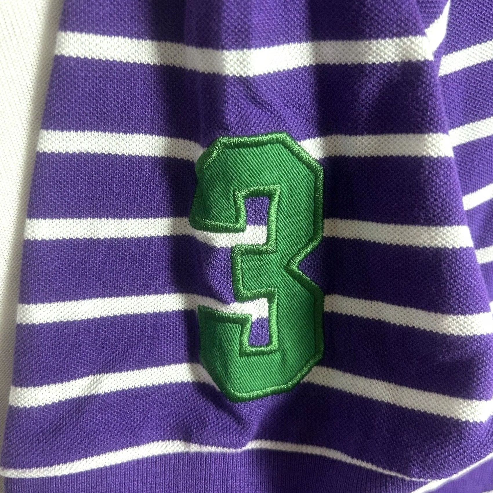 Vintage VINTAGE US Polo Assn Polo Shirt Mens XL Purple White Striped Big Pony #3 USPA Polo Shirt Size US XL / EU 56 / 4 - 5 Thumbnail