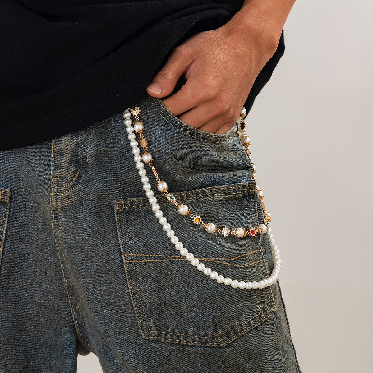 Other Simple Imitation Pearl Waistchain Size ONE SIZE - 4 Thumbnail