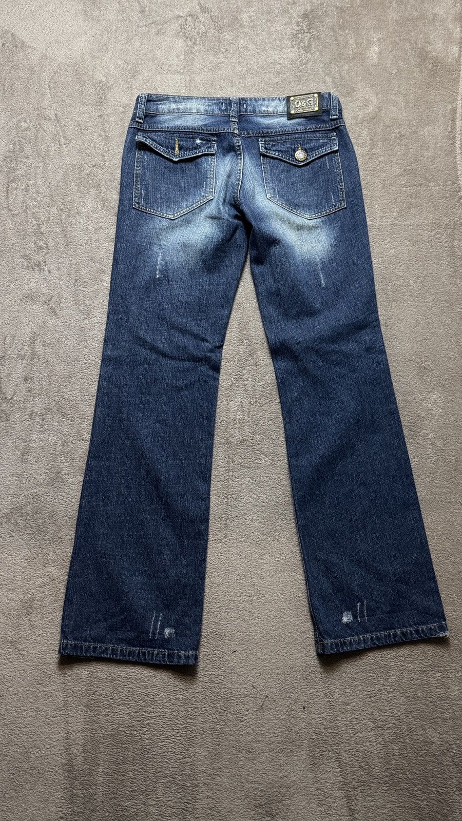 Dolce & Gabbana Dolce Gabbana Y2K Faded Distressed Mudwash Jeans armani ysl Size US 31 - 3 Thumbnail