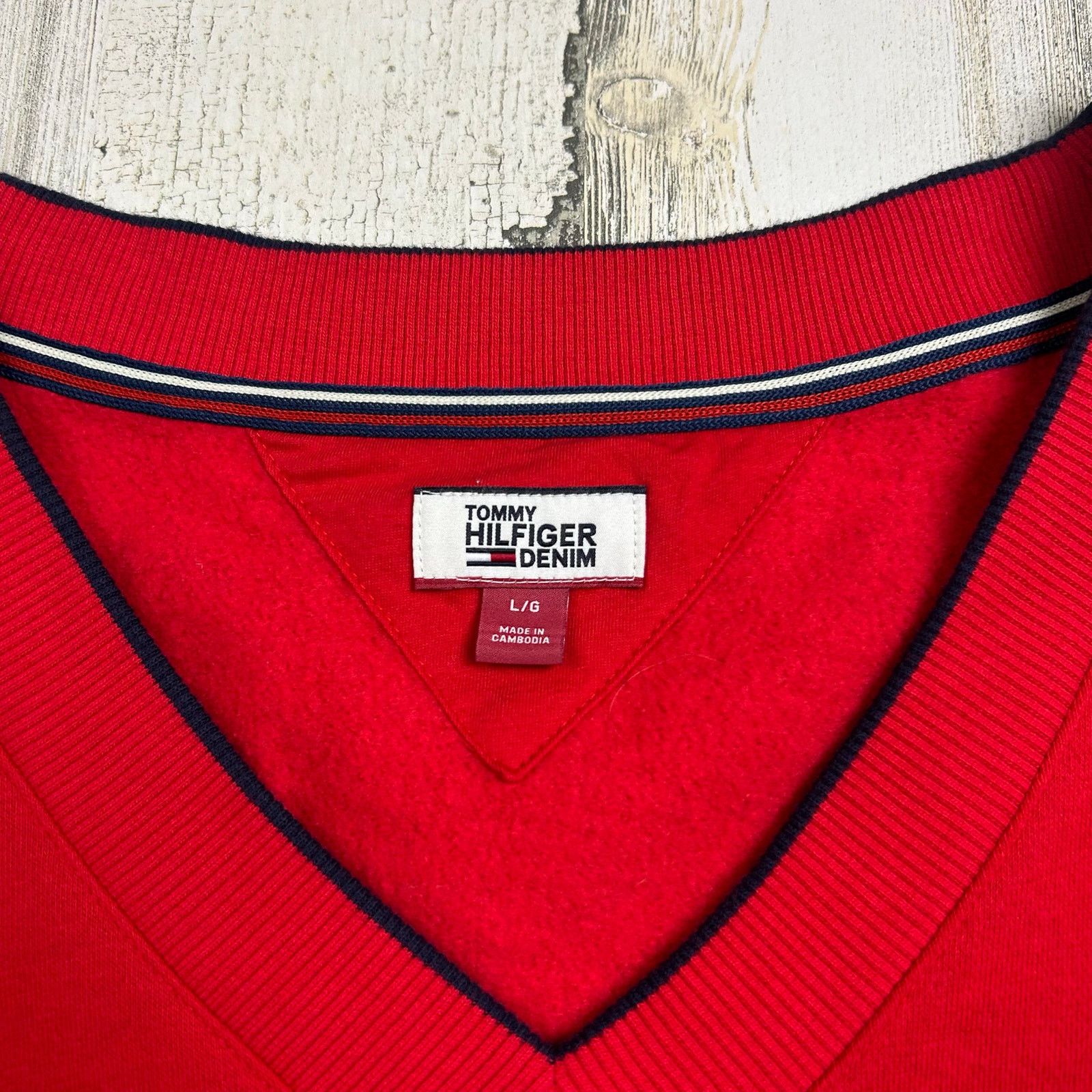Tommy Hilfiger Tommy Hilfiger Denim Retro Red Sweatshirt Crewneck Dress Size L / US 10 / IT 46 - 5 Thumbnail