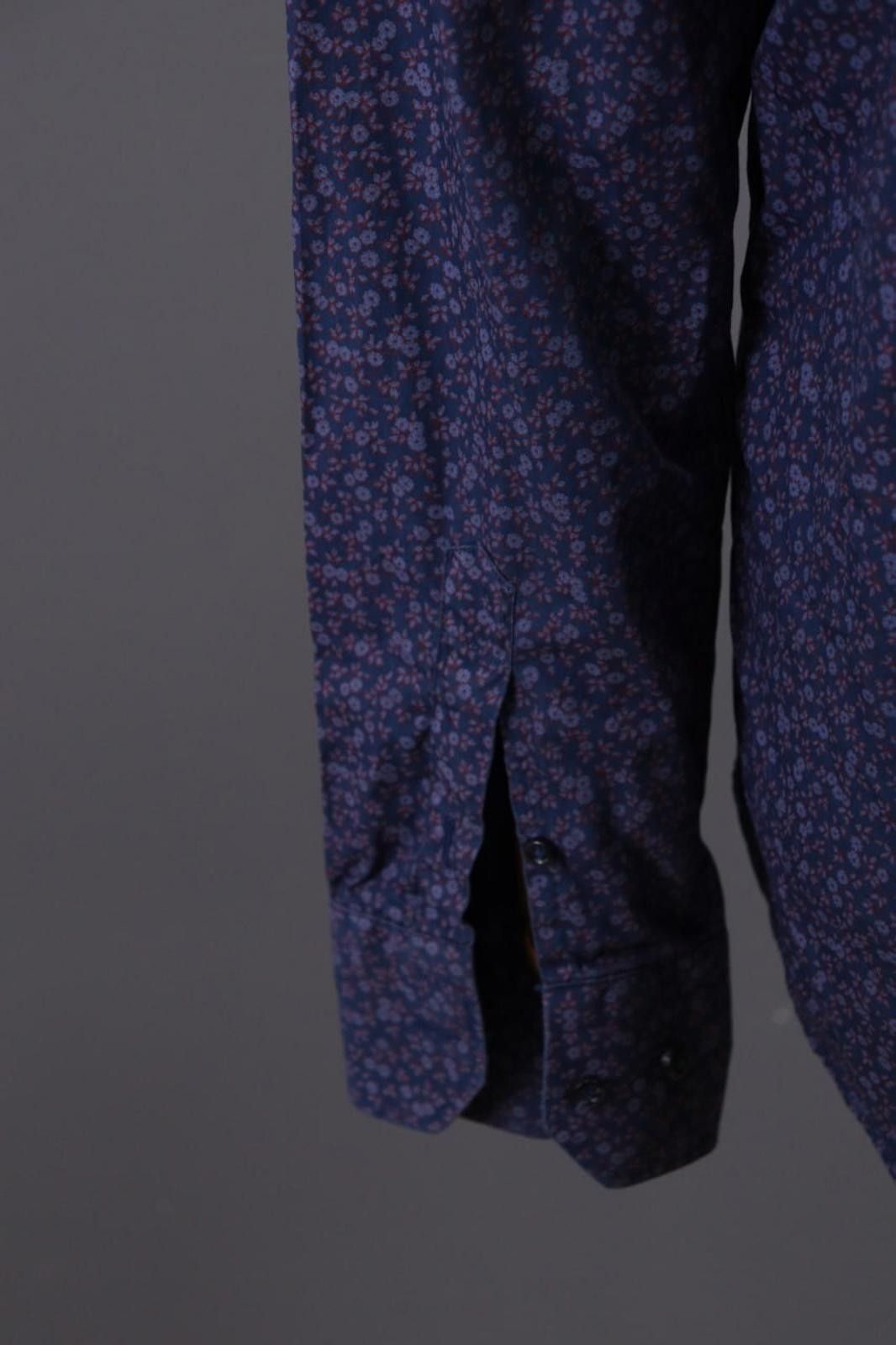 Designer Camiceria Partenopea Blue Floral Dress Shirt Size L Size US L / EU 52-54 / 3 - 12 Thumbnail