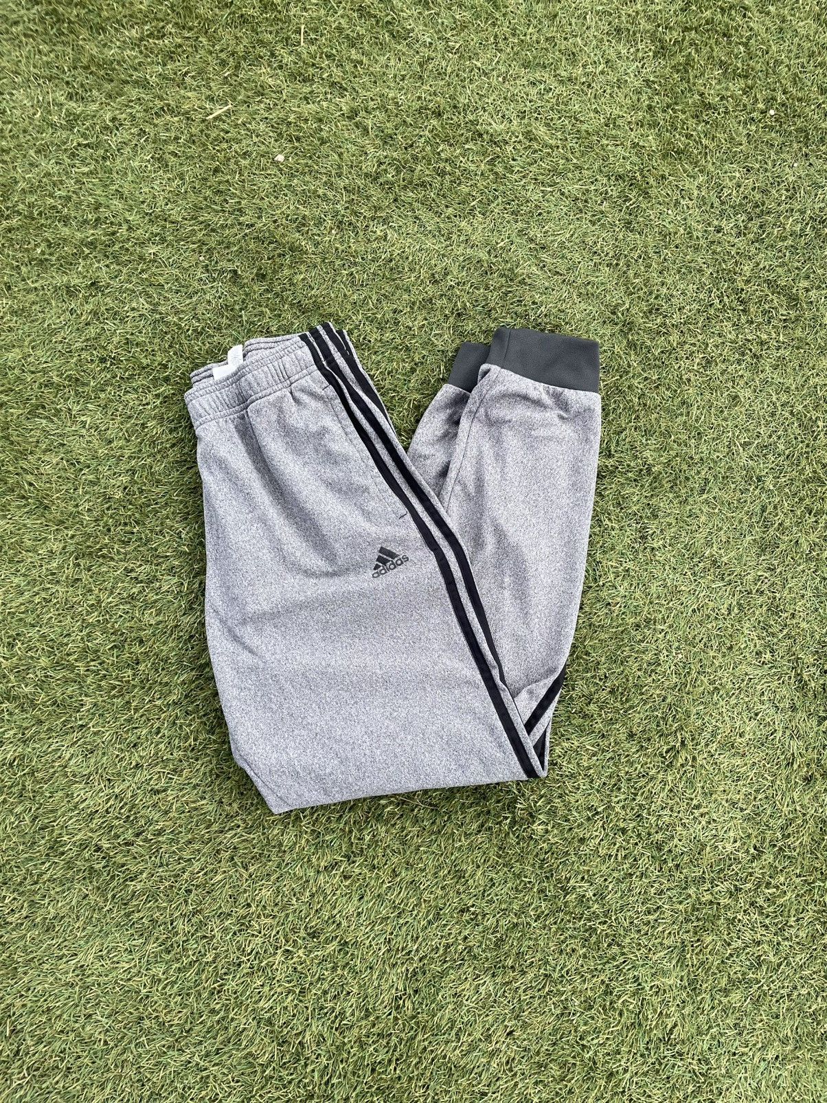 Adidas ADIDAS Womens Tracksuit Joggers us medium Grey Cotton Size 22" - 7 Thumbnail