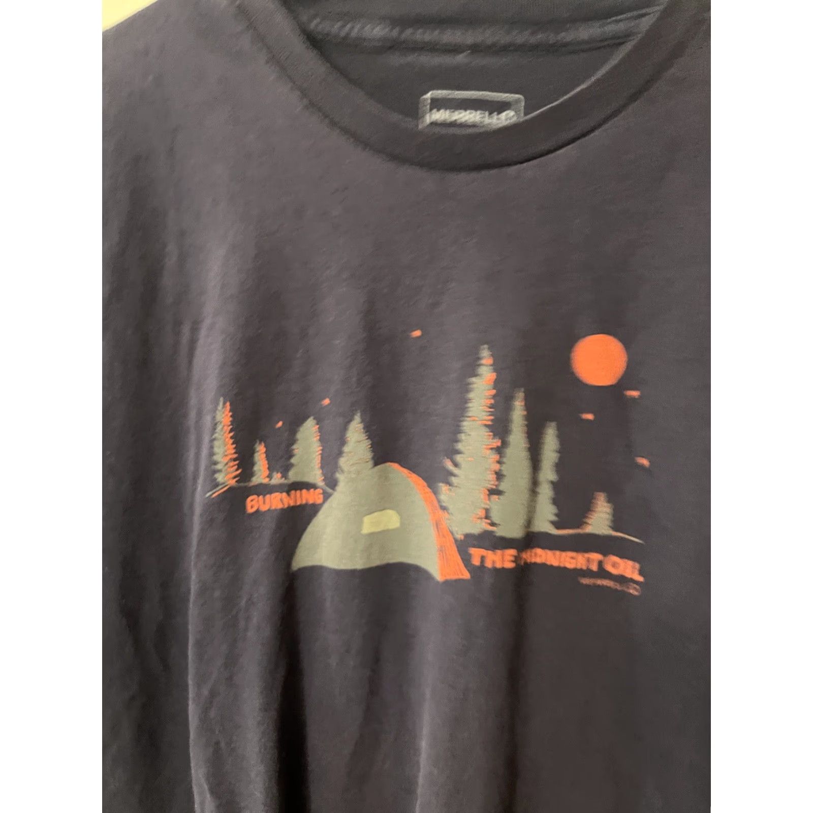 Merrell Merrell Navy Blue Tent Graphic Crewneck Tee Size L - Women T-Shirt Size L / US 10 / IT 46 - 3 Thumbnail