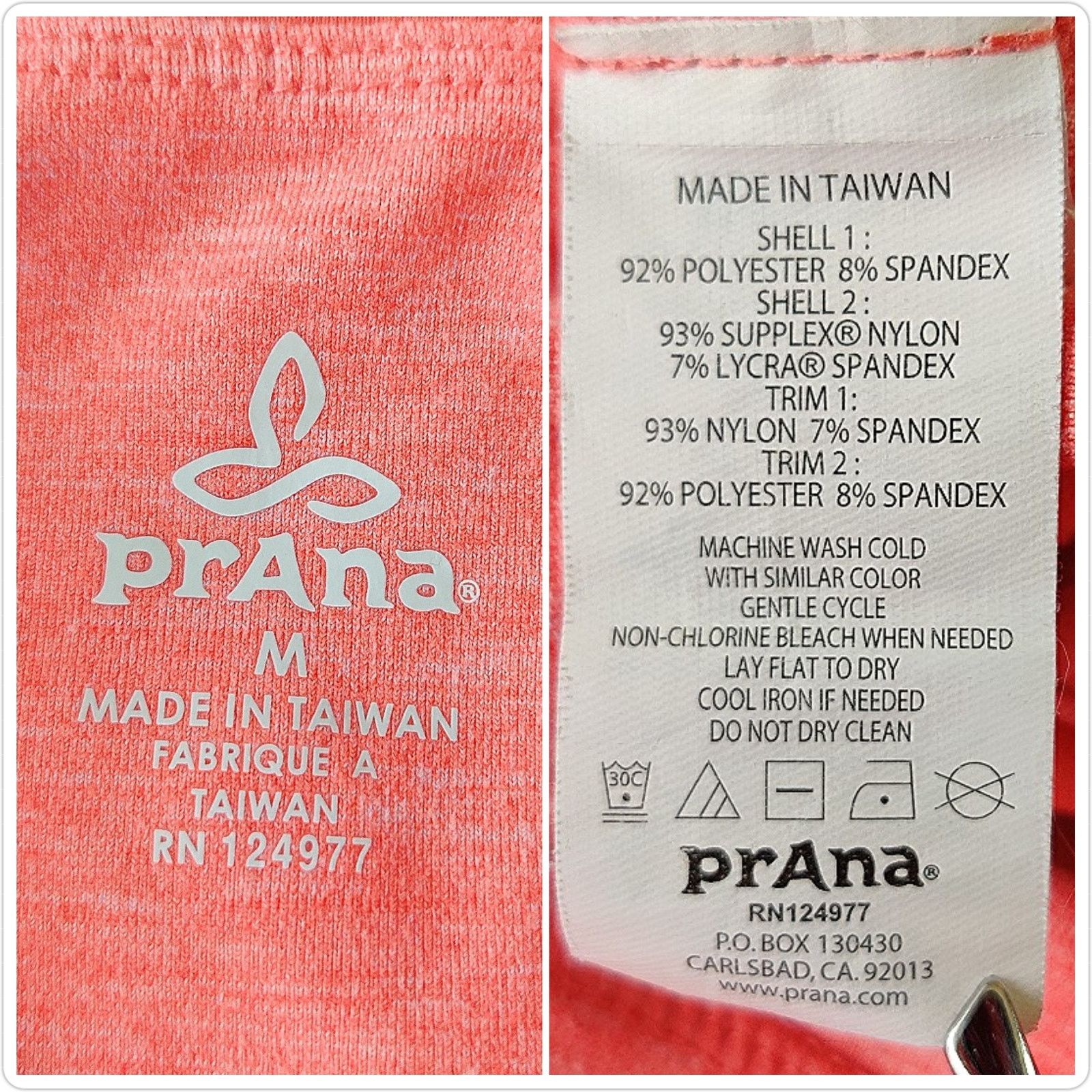 Prana Tori Activewear Capri Pants Coral Orange Cropped Leggings Size 30" / US 8 / IT 44 - 9 Thumbnail