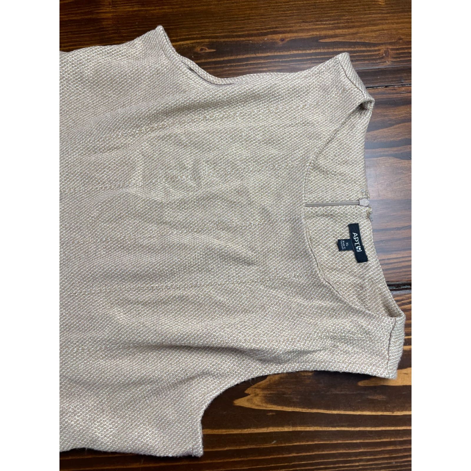 Apt. 9 Apt.9 Dress Women's XL Gold Metallic Sleeveless Above Knee, Round Neck, Pullover, Short, Polyester Spandex, Casual Size XL / US 12-14 / IT 48-50 - 5 Thumbnail