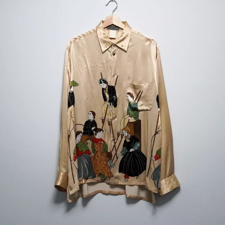 Yohji Yamamoto Yohji Yamamoto Champagne Shirt of Luming House in the First Size US M / EU 48-50 / 2 - 1 Thumbnail