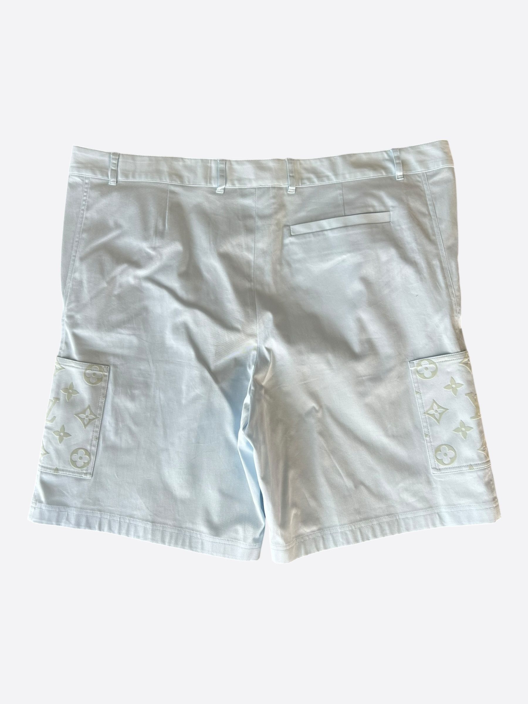 Louis Vuitton Louis Vuitton Light Blue Monogram Cargo Shorts Size US 38 / EU 54 - 2 Thumbnail