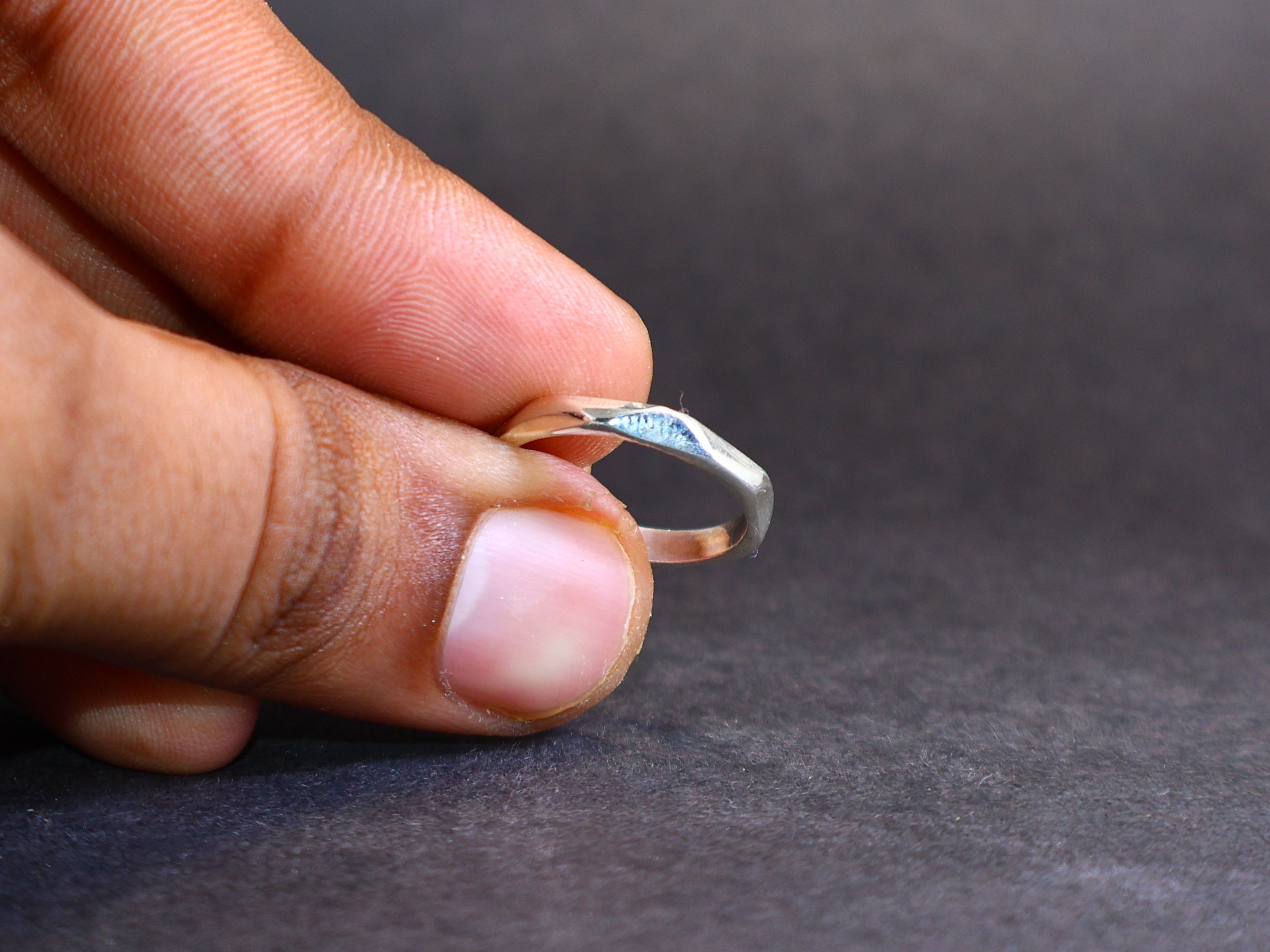 Handmade Band Ring, Silver Band Ring, 925 Sterling Silver Handmade, Size ONE SIZE - 3 Thumbnail