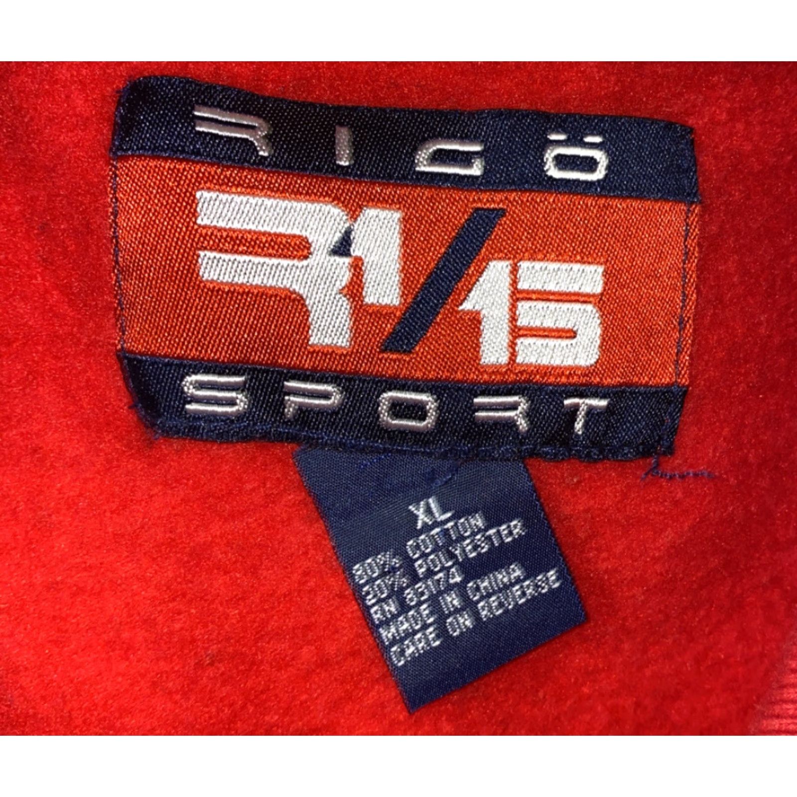 Vintage VINTAGE Rico Sport Mens Red Henley Shirt XL Fleece Lined Regular Size Red Sports Pattern Long Sleeve Cotton/Polyester Size US XL / EU 56 / 4 - 7 Thumbnail