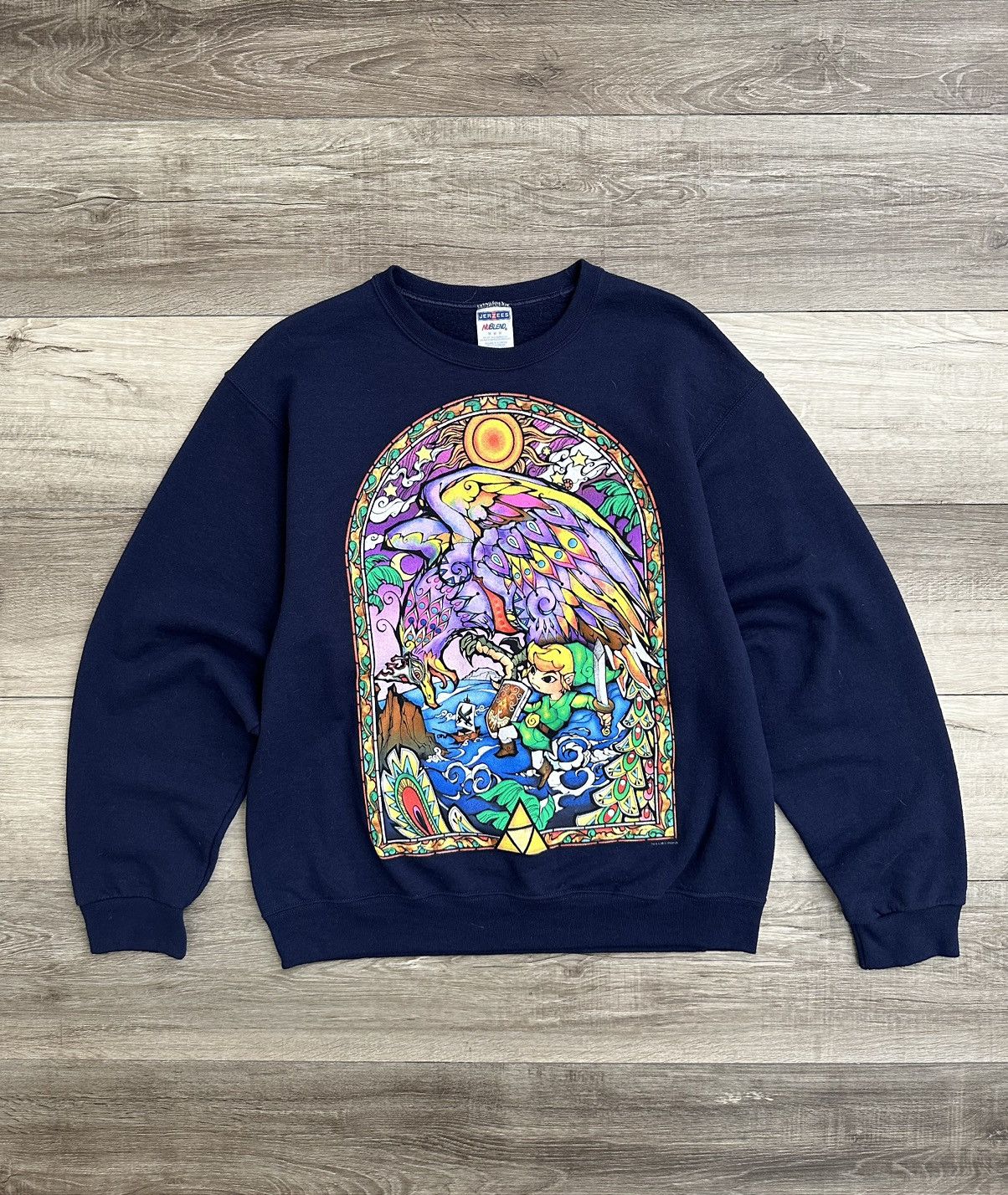 Jerzees RARE Vintage Nintendo Legend of Zelda Wind Waker Sweatshirt Size US M / EU 48-50 / 2 - 1 Thumbnail