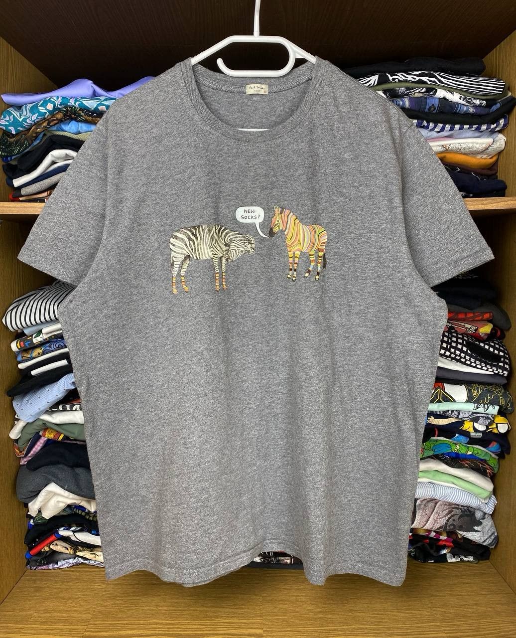 Paul Smith Paul Smith "New Socks ?" Printed Graphic y2k Tee Size US XL / EU 56 / 4 - 1 Thumbnail