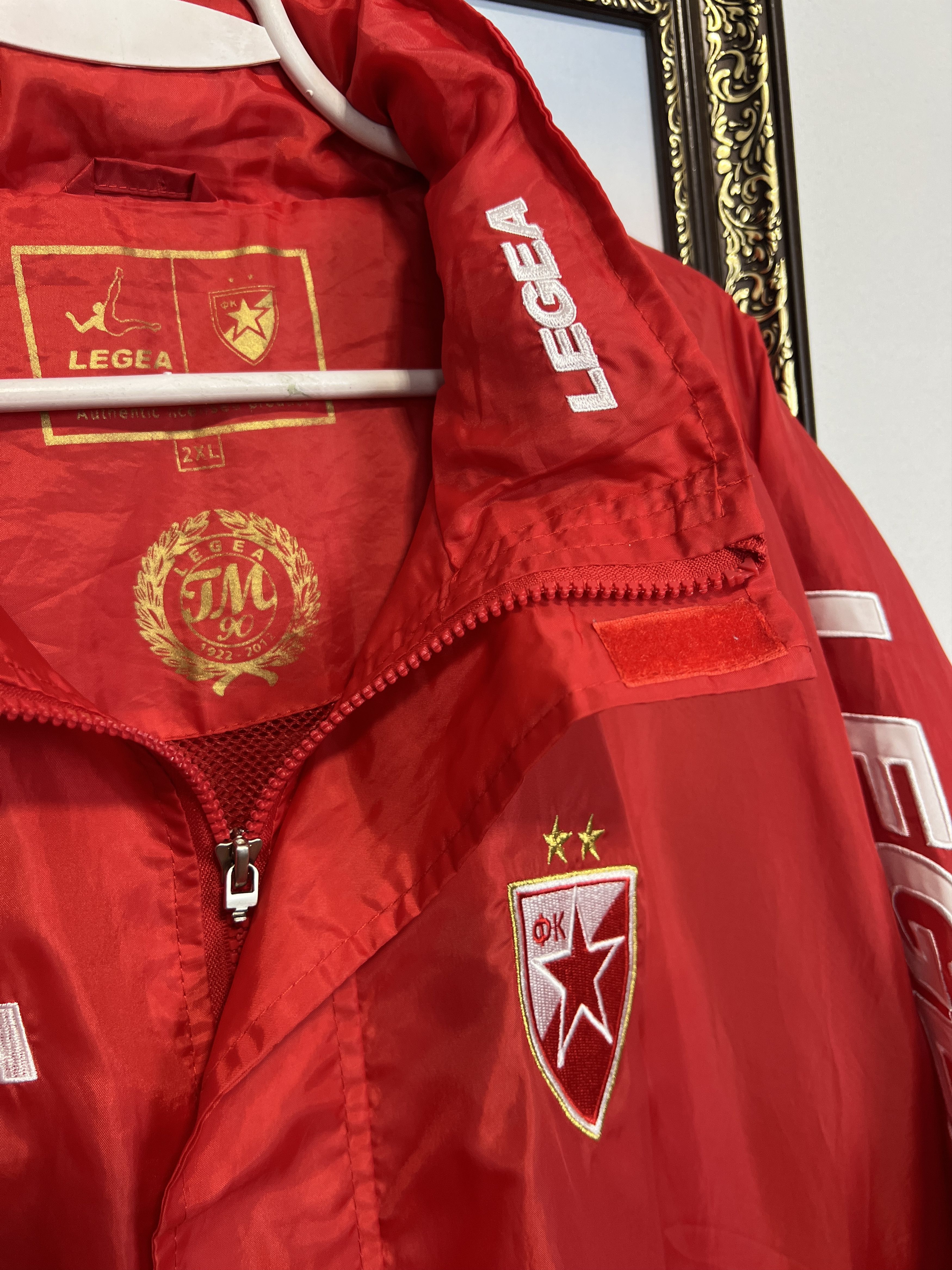 Vintage Red Star Belgrade Crvena Zvezda Football Jacket Windbreaker Size US XXL / EU 58 / 5 - 4 Thumbnail