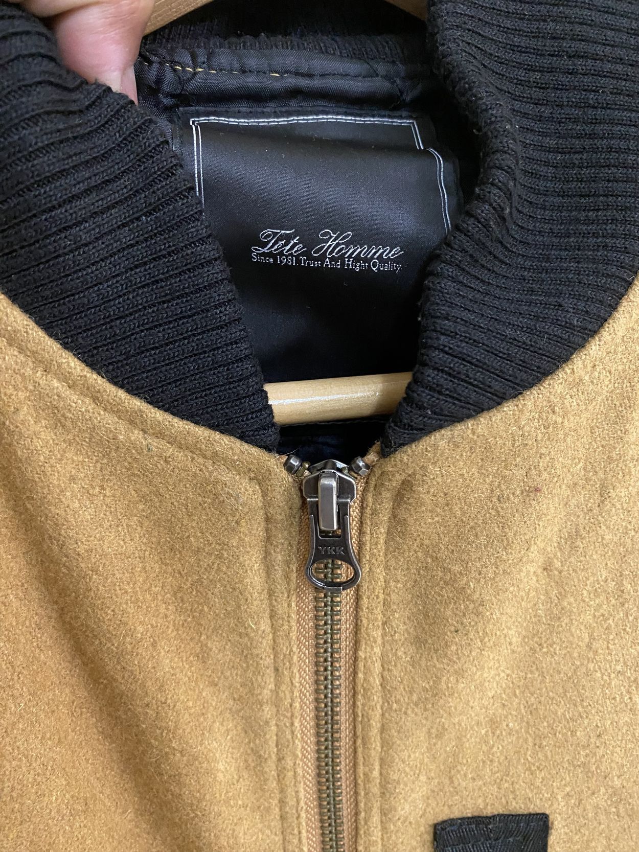 Tete Homme SS18 Wool Blend Varsity Jacket Tete Homme Issey Miyake Size US S / EU 44-46 / 1 - 6 Thumbnail