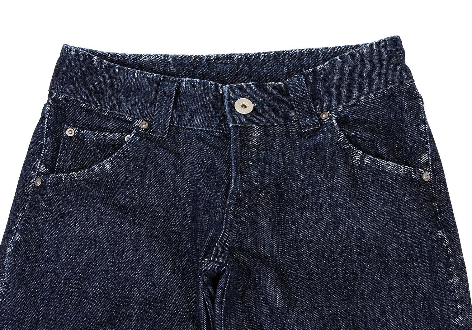 Issey Miyake Indigo Wide Denim Pants with Trim Fade Weave Size US 30 / EU 46 - 2 Thumbnail