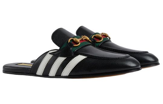image of Gucci&adidas Horsebit Slipper in Black, Women's (Size 8)