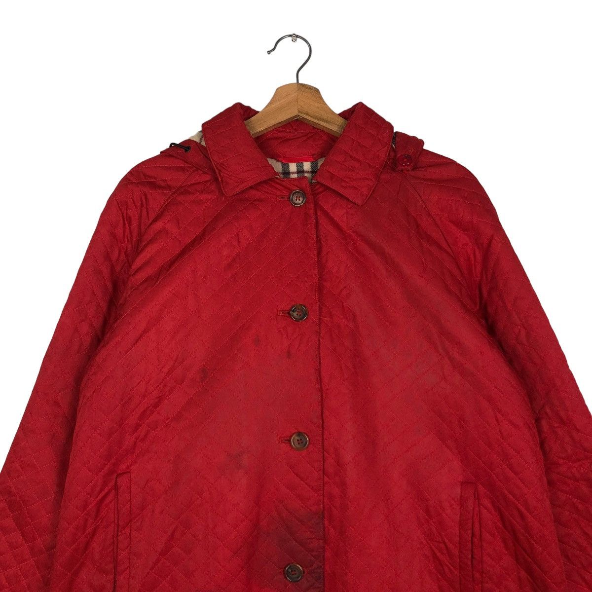 Burberry 🔥VINTAGE QUILTED BUTTON BURBERRY LONDON NOVA CHECK LINING Size US M / EU 48-50 / 2 - 4 Thumbnail