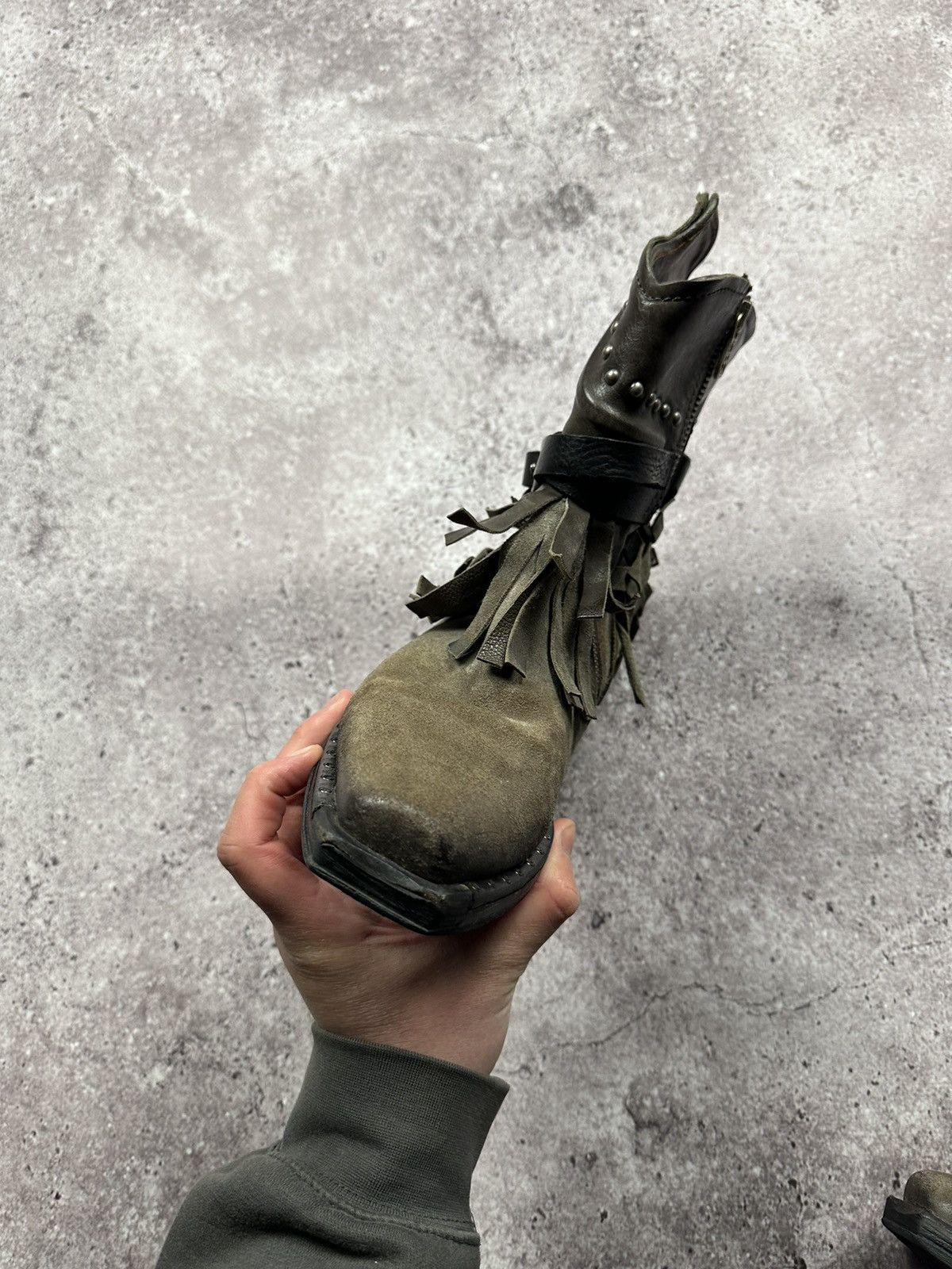 A.S.98 💀RARE💀 A.S 98 Vintage Leather Western Boots Avant Garde Size US 7 / EU 40 - 12 Thumbnail
