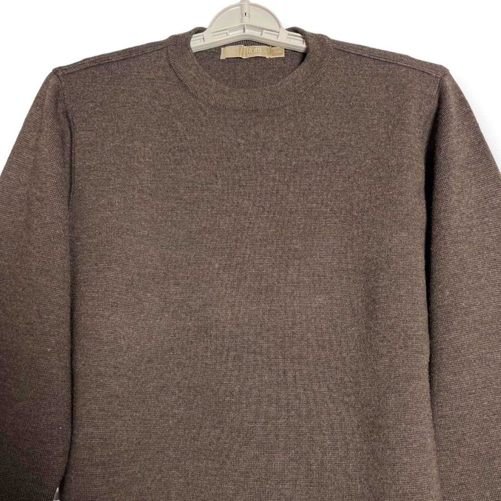 Raffi Raffi Linea Uomo Merino Wool Elbow Patch Sweater Brown L Size US L / EU 52-54 / 3 - 7 Thumbnail