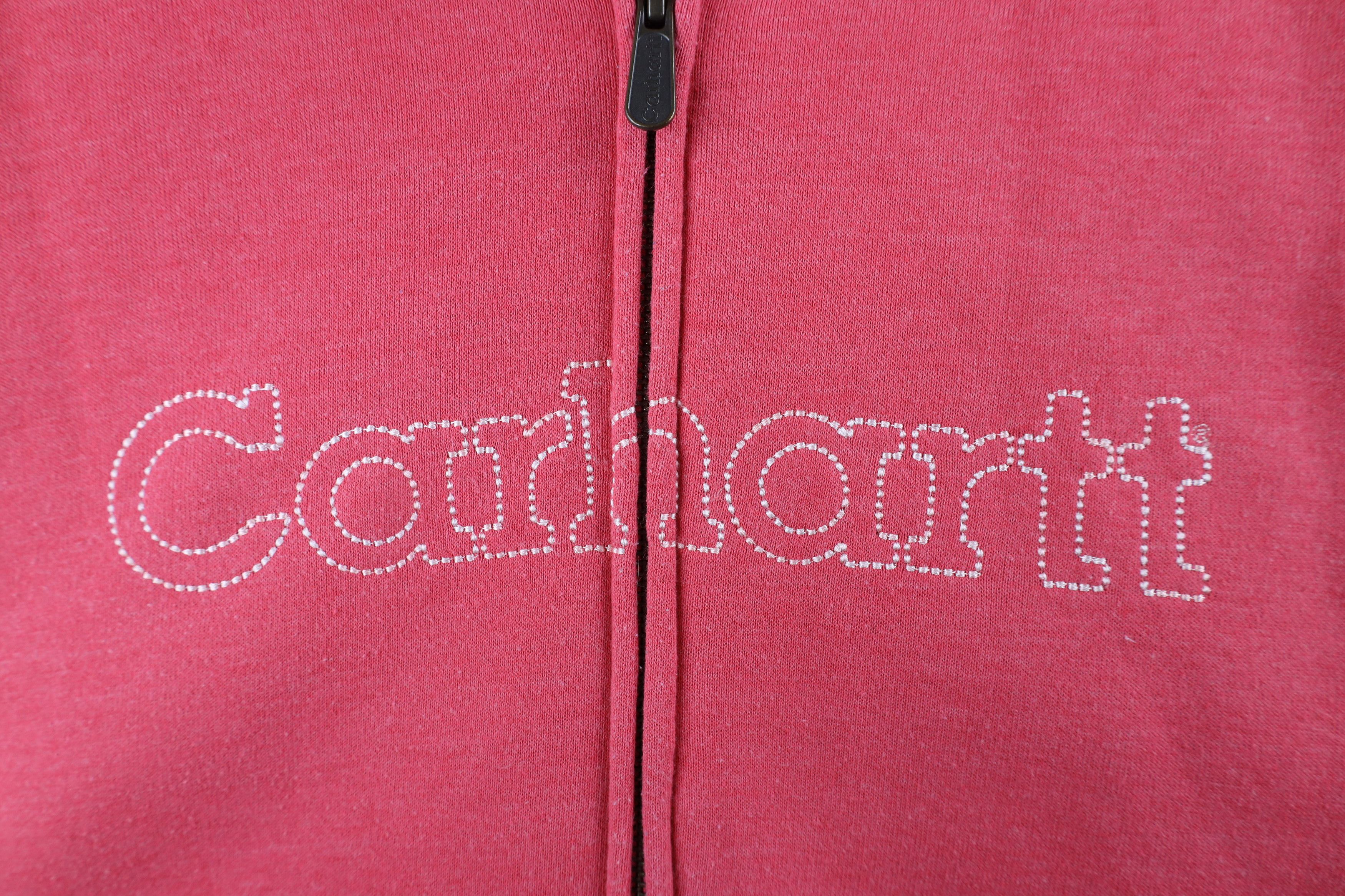 Vintage Vintage 90s Carhartt Out Heavyweight Full Zip Hoodie Pink Size XXL / US 16-18 / IT 52-54 - 4 Thumbnail