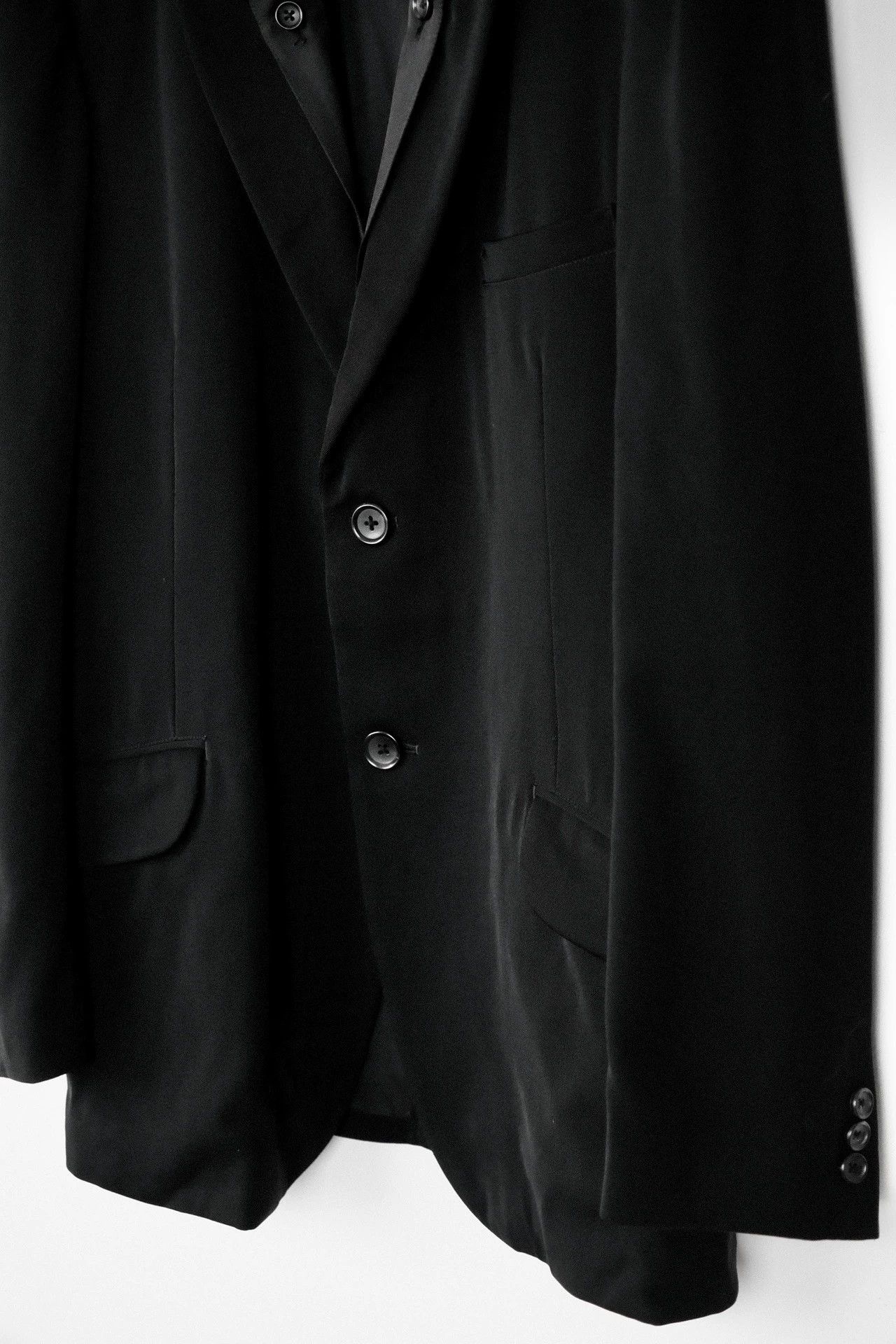 Yohji Yamamoto Yohji Yamamoto 19AW Vtg Silk Double-Collar Smoking Jkt Size US M / EU 48-50 / 2 - 3 Thumbnail