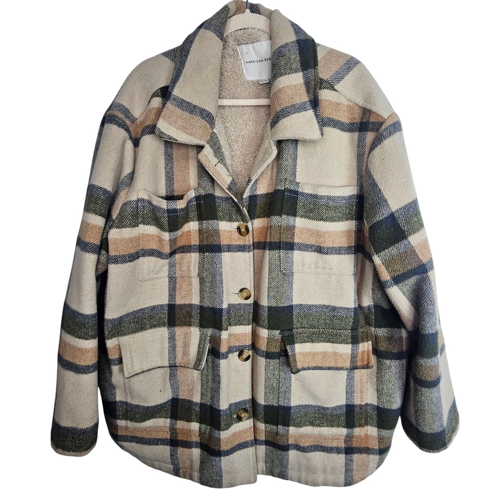 American Eagle Outfitters American Eagle Oversized Flannel Chore Coat Barn Jacket XXL Size XXL / US 16-18 / IT 52-54 - 2 Thumbnail