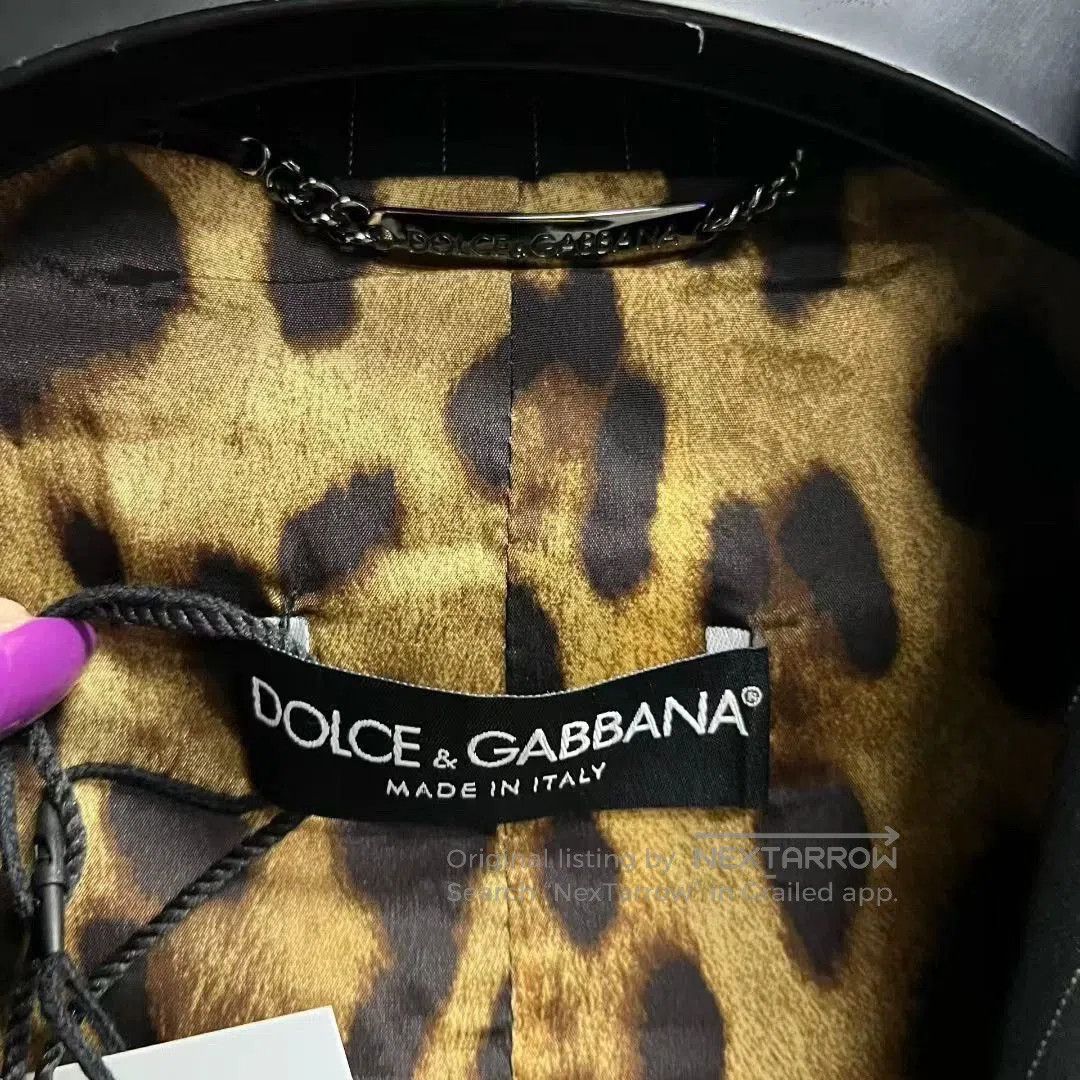 Dolce & Gabbana black pinstripe casual blazer jacket. Size US M / EU 48-50 / 2 - 3 Thumbnail