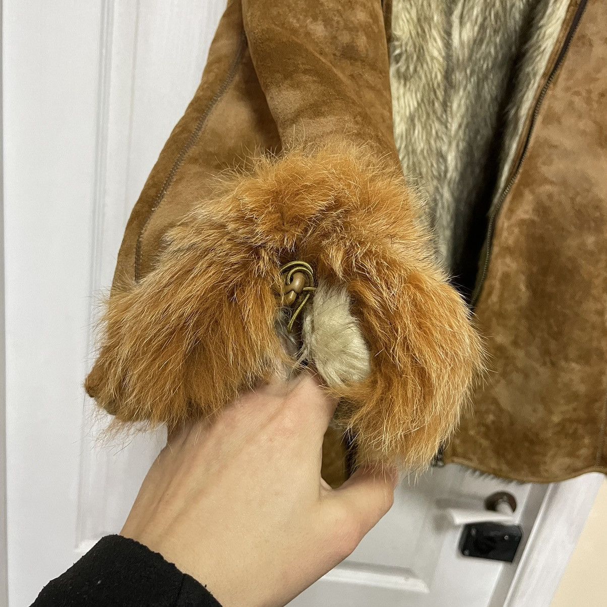 Y2K Mohair Fur jacket ifsixwasnine LGB coat faux mesh mohair