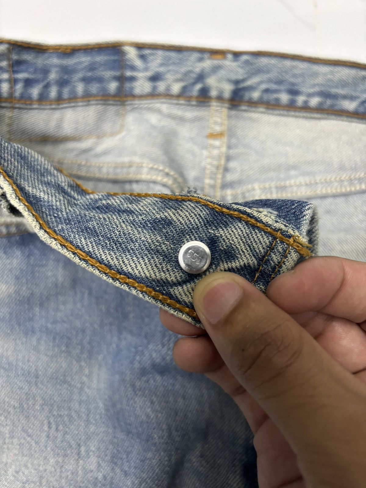 Levi's ❤️‍🔥LEVIS 501 DISTRESSED DENIM JEANS BUTTON FLY Size 28" / US 6 / IT 42 - 11 Thumbnail