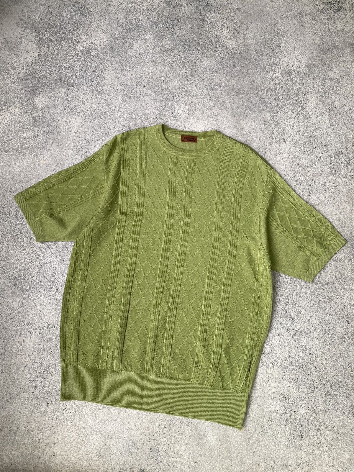 Missoni × Vintage Vintage Missoni Luxury Green Polo T-Shirt Size US M / EU 48-50 / 2 - 4 Thumbnail