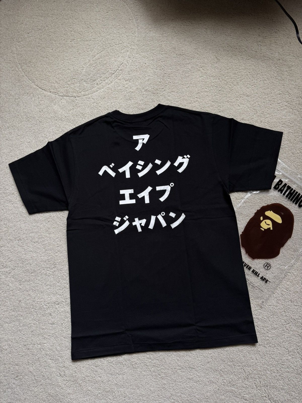 【A BATHING APE】APE HEAD INK PAINTING TEE 要在庫確認 BAPE Ape Head Ink Painting Tee Black Men's - SS23 - US