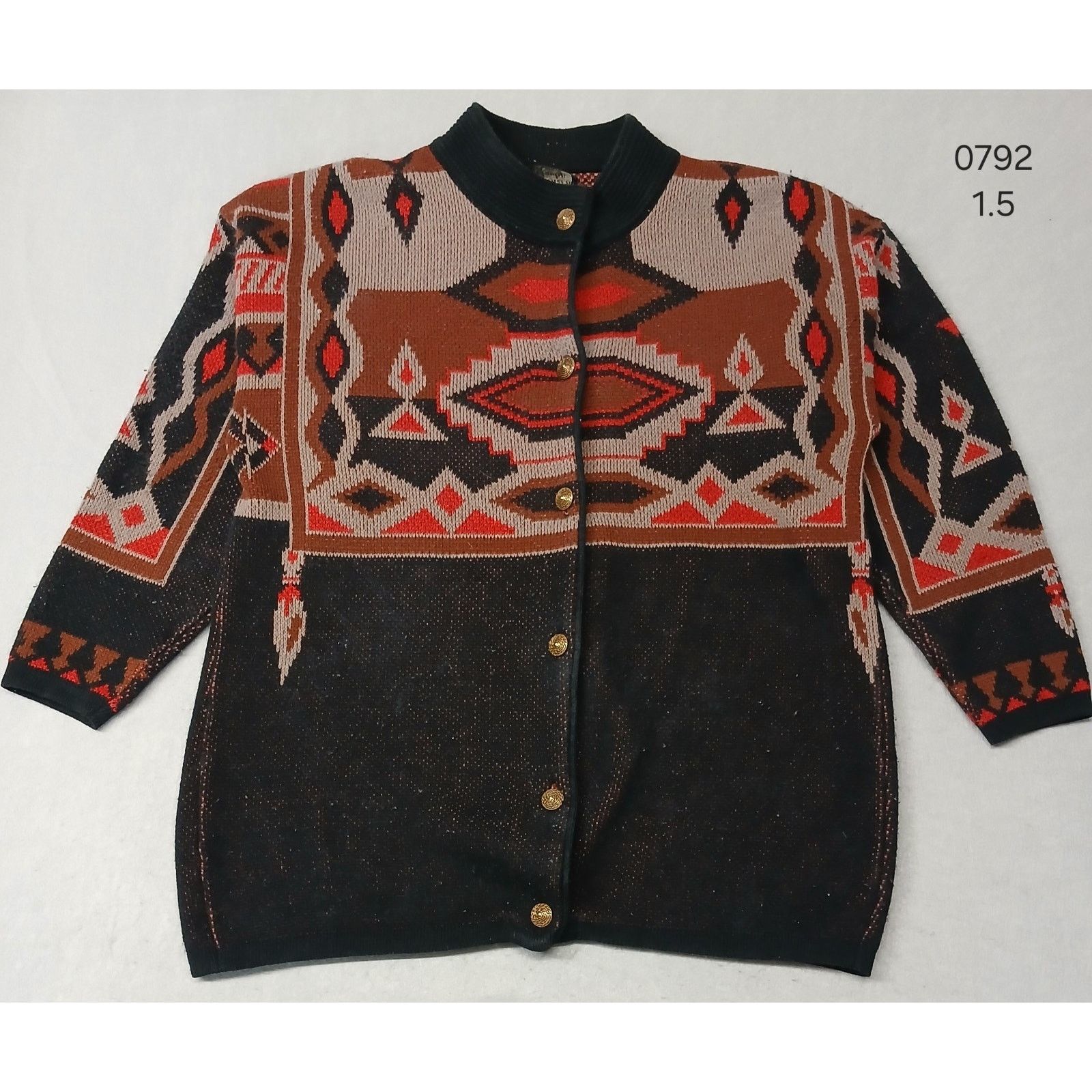 Other Southern Lady (No Size) Aztec Southwestern Button Cardigan Size L / US 10 / IT 46 - 1 Thumbnail