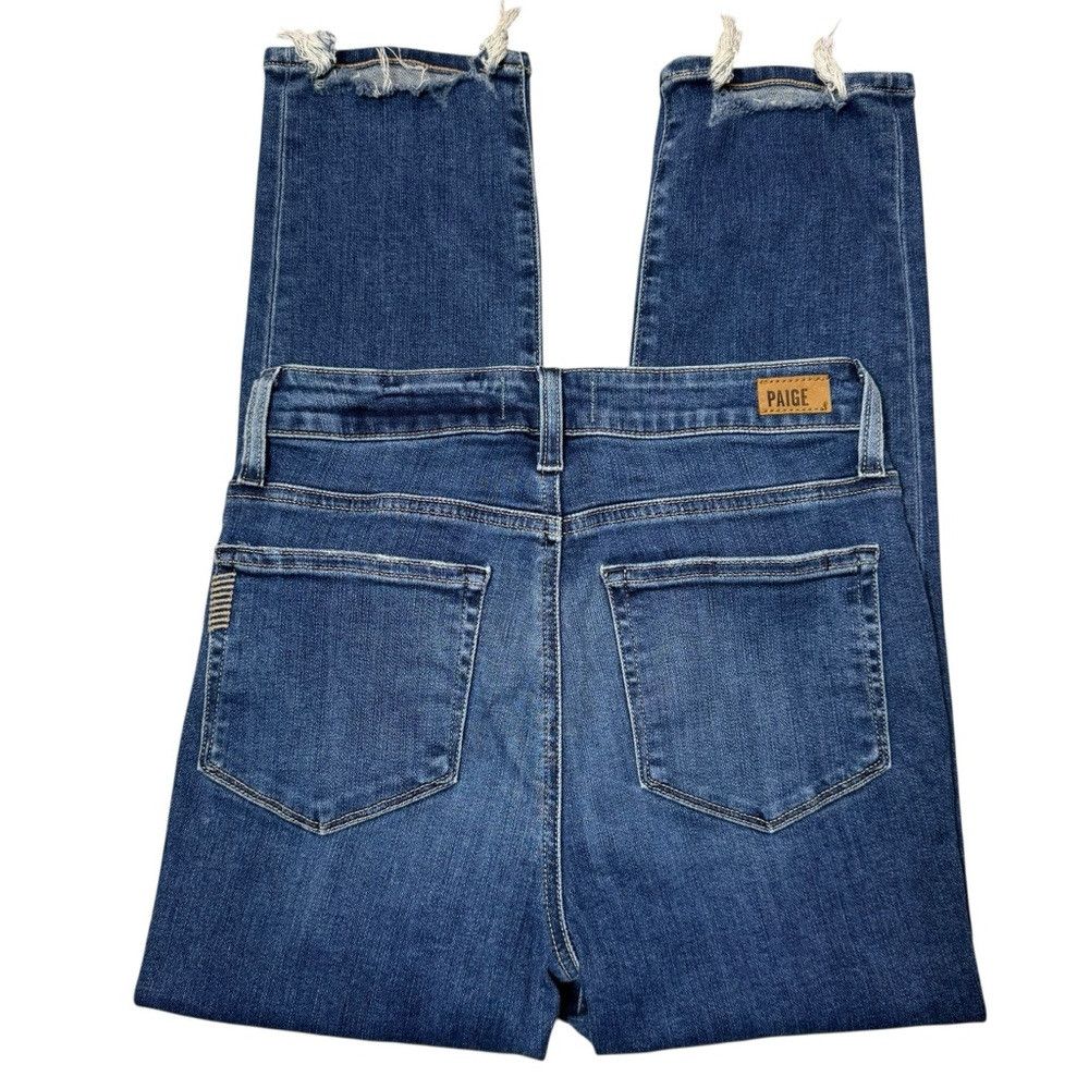 Paige PAIGE Hoxton Slim Crop Chopped Frayed Hem Jeans In Croatia Size 26" / US 2 / IT 38 - 4 Thumbnail