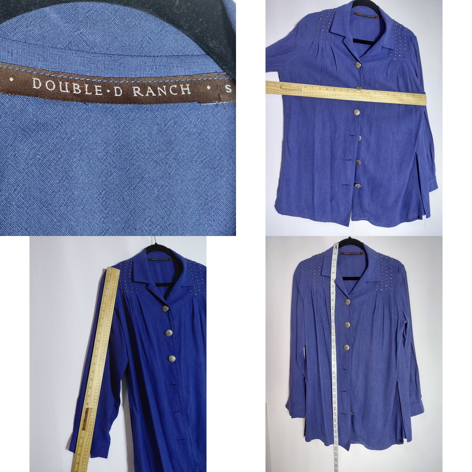 Doublet DOUBLE D RANCH Blue Button-Up Shirt Size S Solid Long Sleeve Women Size S / US 4 / IT 40 - 8 Thumbnail