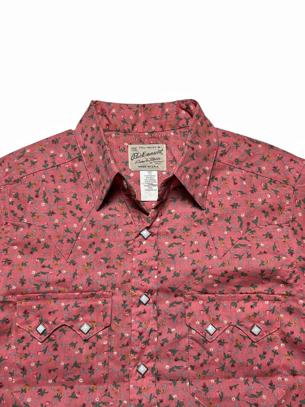Rockmount Ranch Wear × Vintage Vintage Tru-West Rockmount Ranch Wear Shirt Mens Floral Size US M / EU 48-50 / 2 - 5 Thumbnail