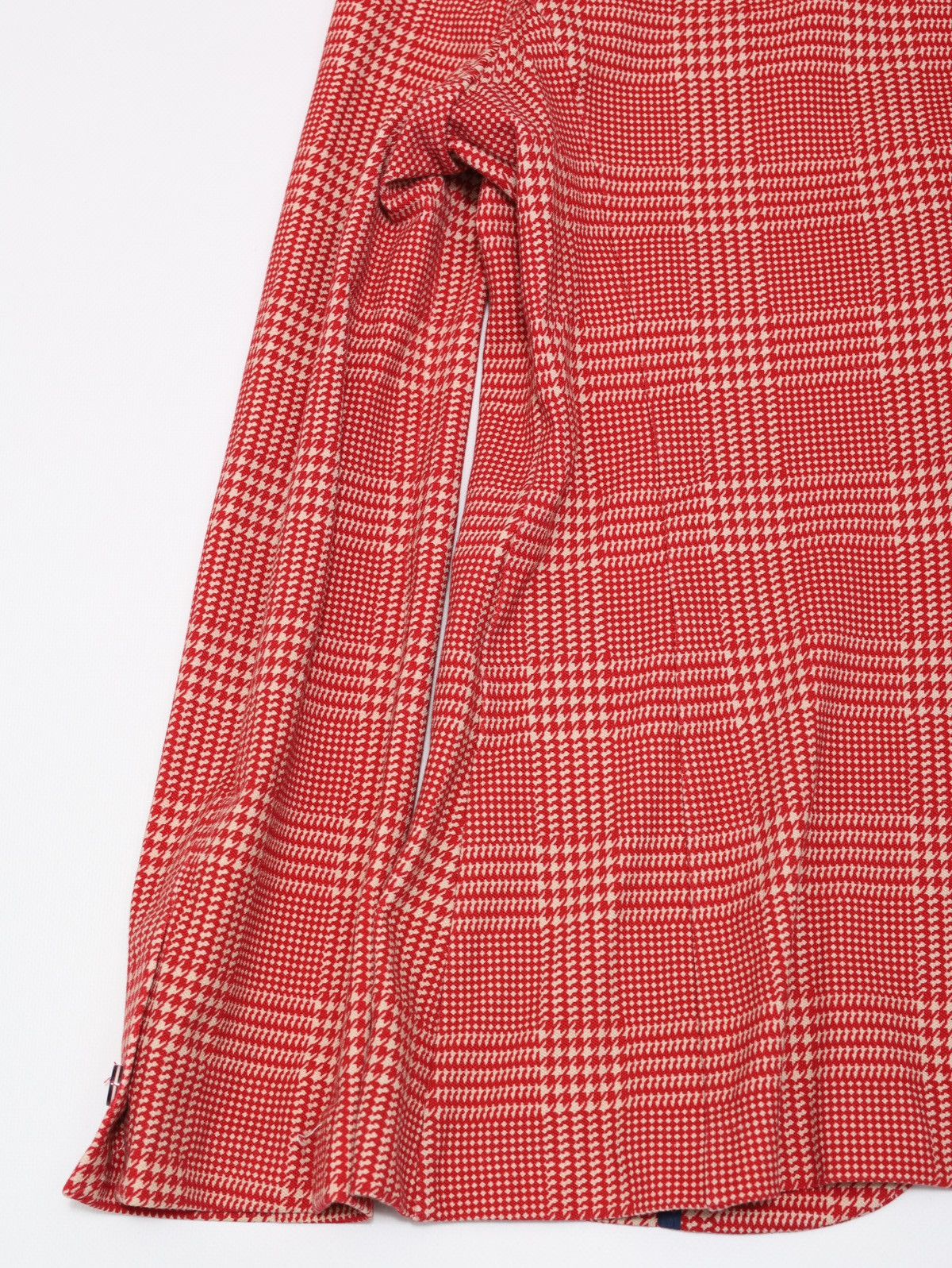 Circolo 1901 Circolo 1901 Red White Houndstooth Blazer Cotton Elastane Size L / US 10 / IT 46 - 7 Thumbnail