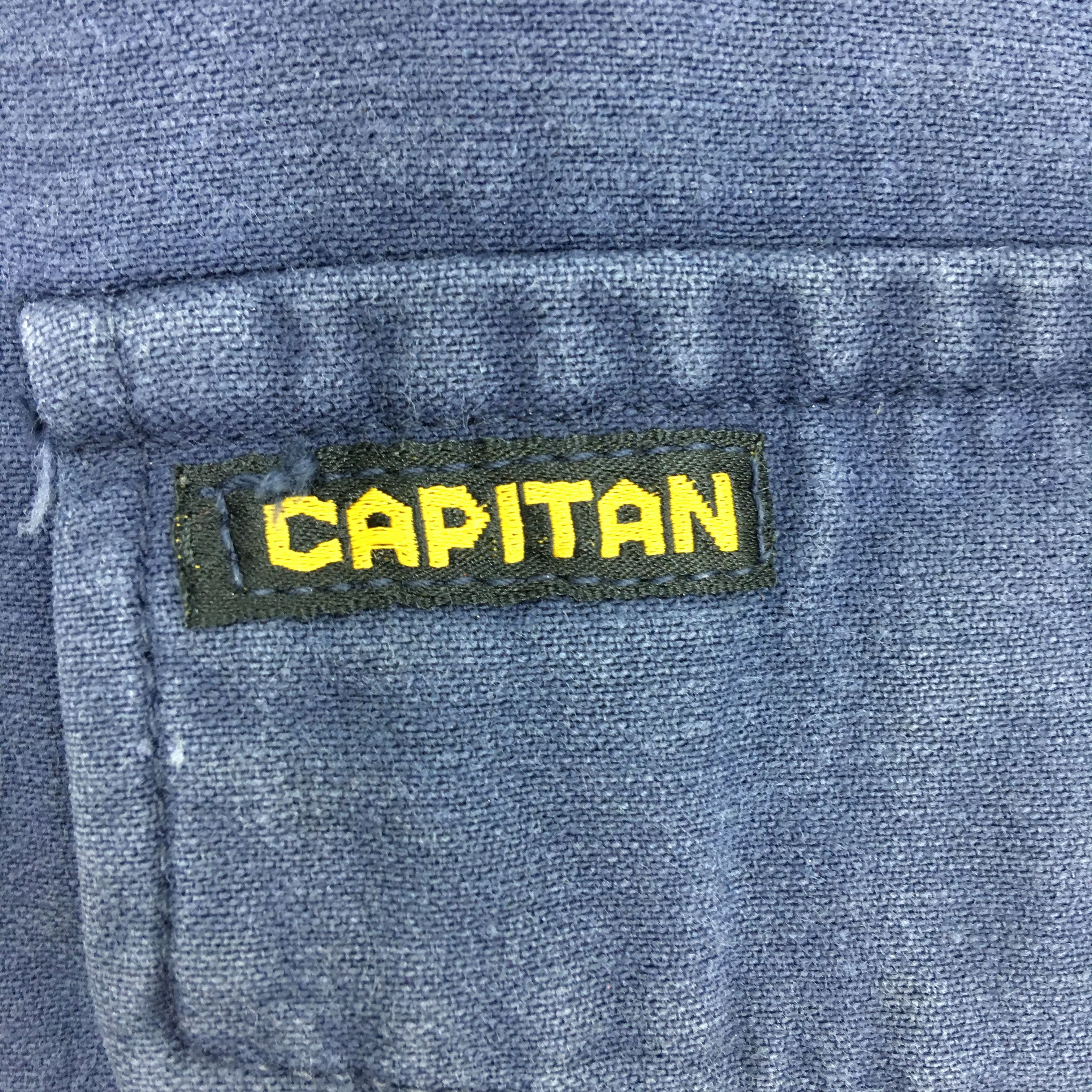 Japanese Brand Vintage Capitan Japan Frenchwork Worker Jacket Faded Blue Size US S / EU 44-46 / 1 - 7 Thumbnail