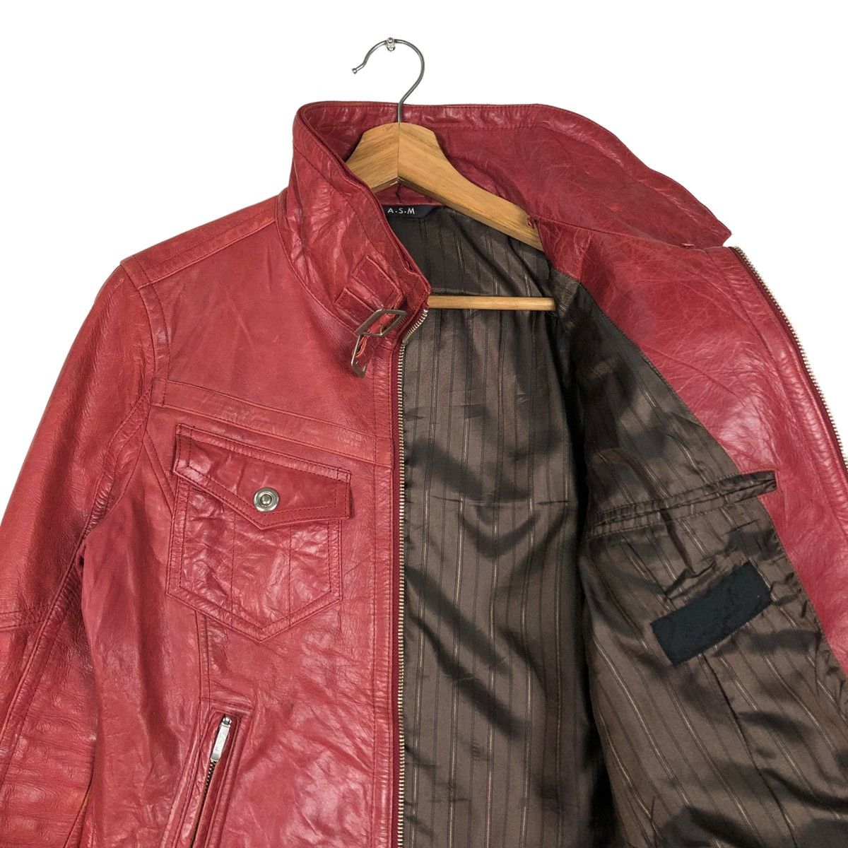 Japanese Brand 🔥VINTAGE BONDAGE LEATHER BIKER JACKET ASM ISSEY MIYAKE Size US M / EU 48-50 / 2 - 12 Thumbnail