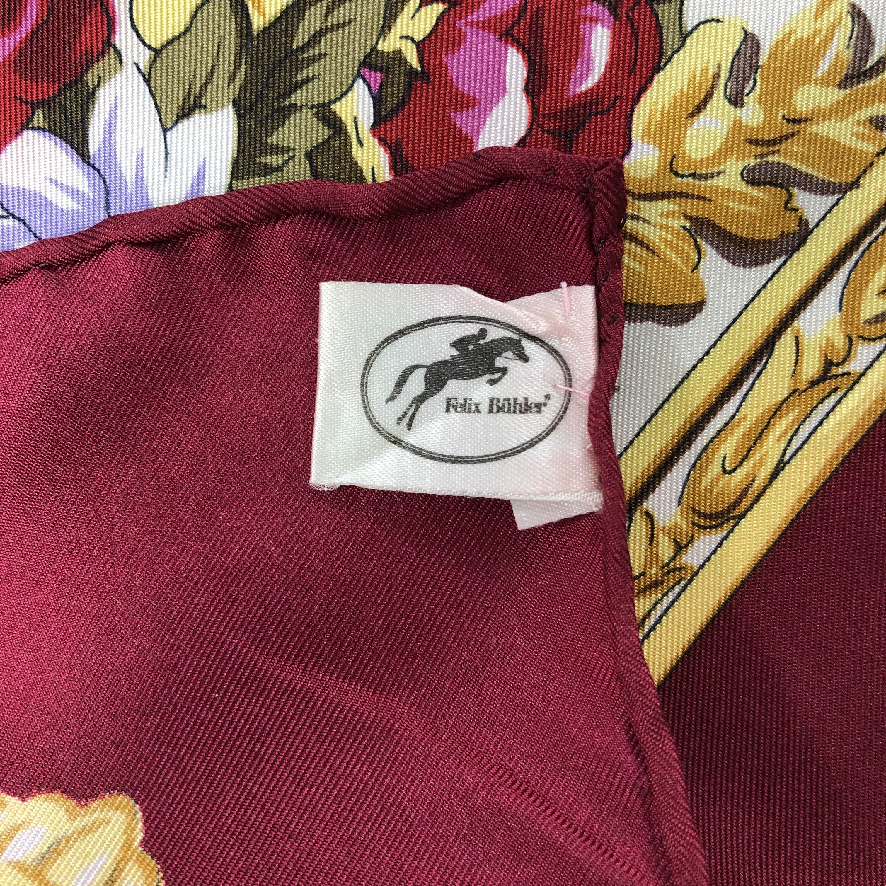 Vintage Vintage Felix Buhler Silk Scarf Size ONE SIZE - 5 Thumbnail