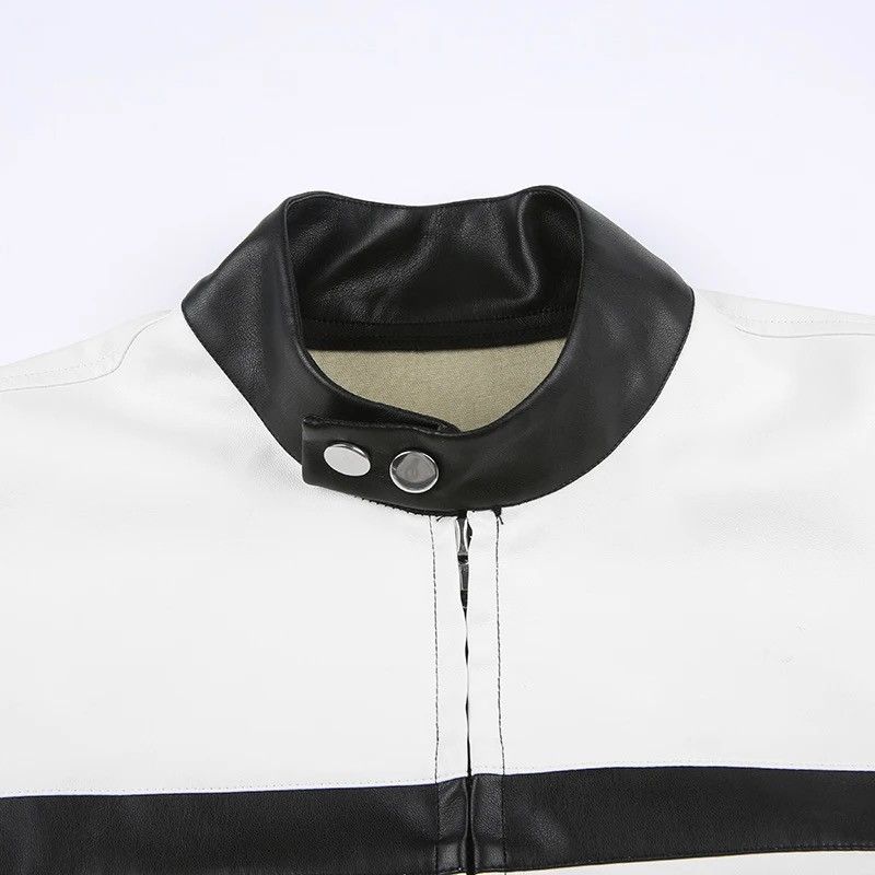 Japanese Brand × Vintage Biker Leather Jacket Vintage 90s Size S / US 4 / IT 40 - 4 Thumbnail