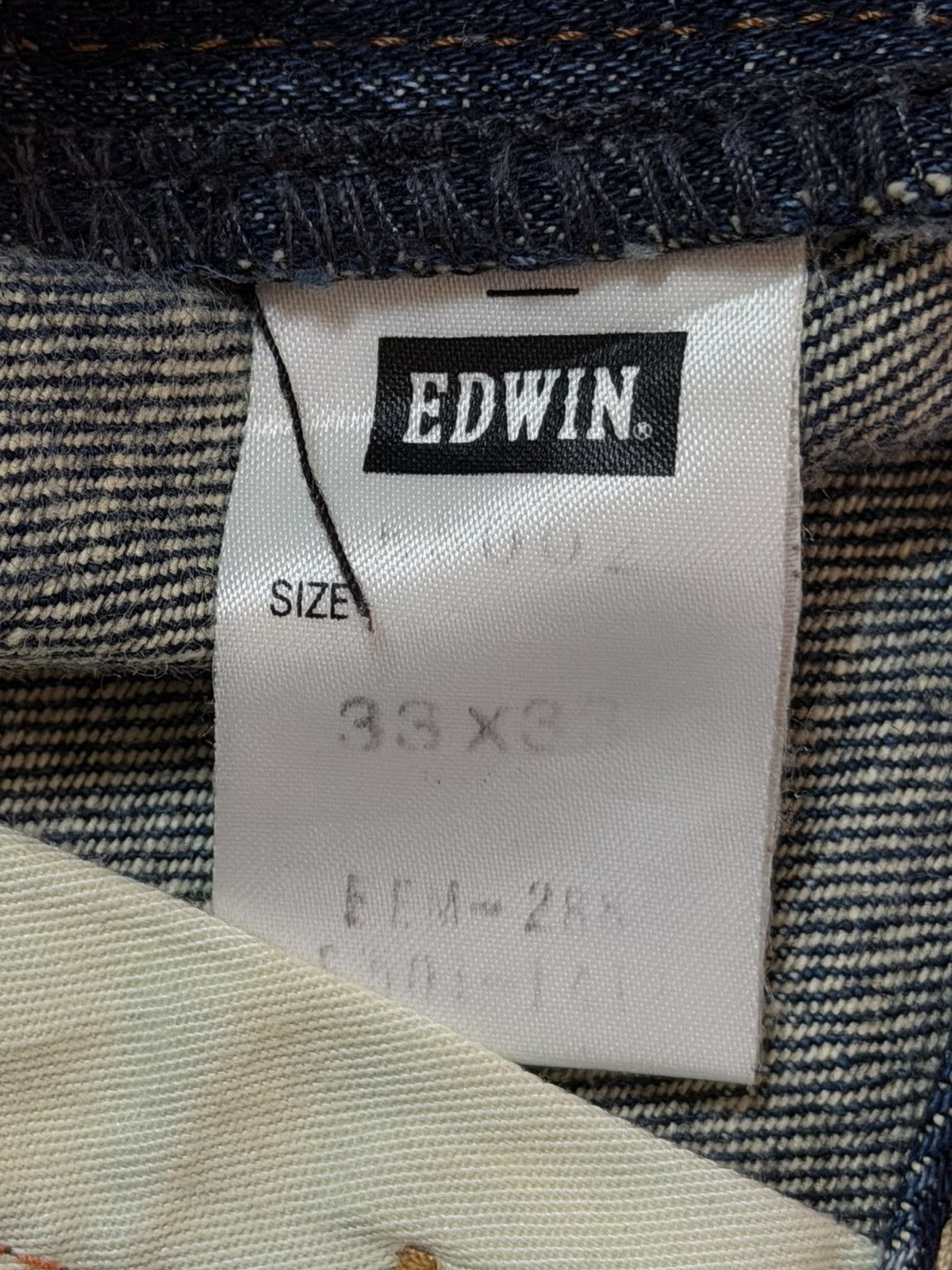 Edwin Vintage 90s Edwin E-Function Blue Faded Wash Distress Loose Size US 36 / EU 52 - 8 Thumbnail