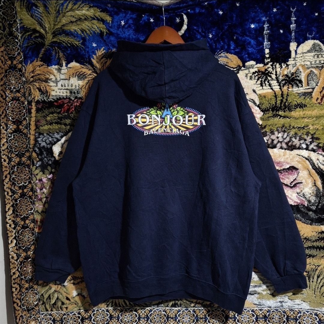 Balenciaga BALENCIAGA BON JOUR HOODIE 🚫SOLD🚫 Size US XL / EU 56 / 4 - 3 Thumbnail
