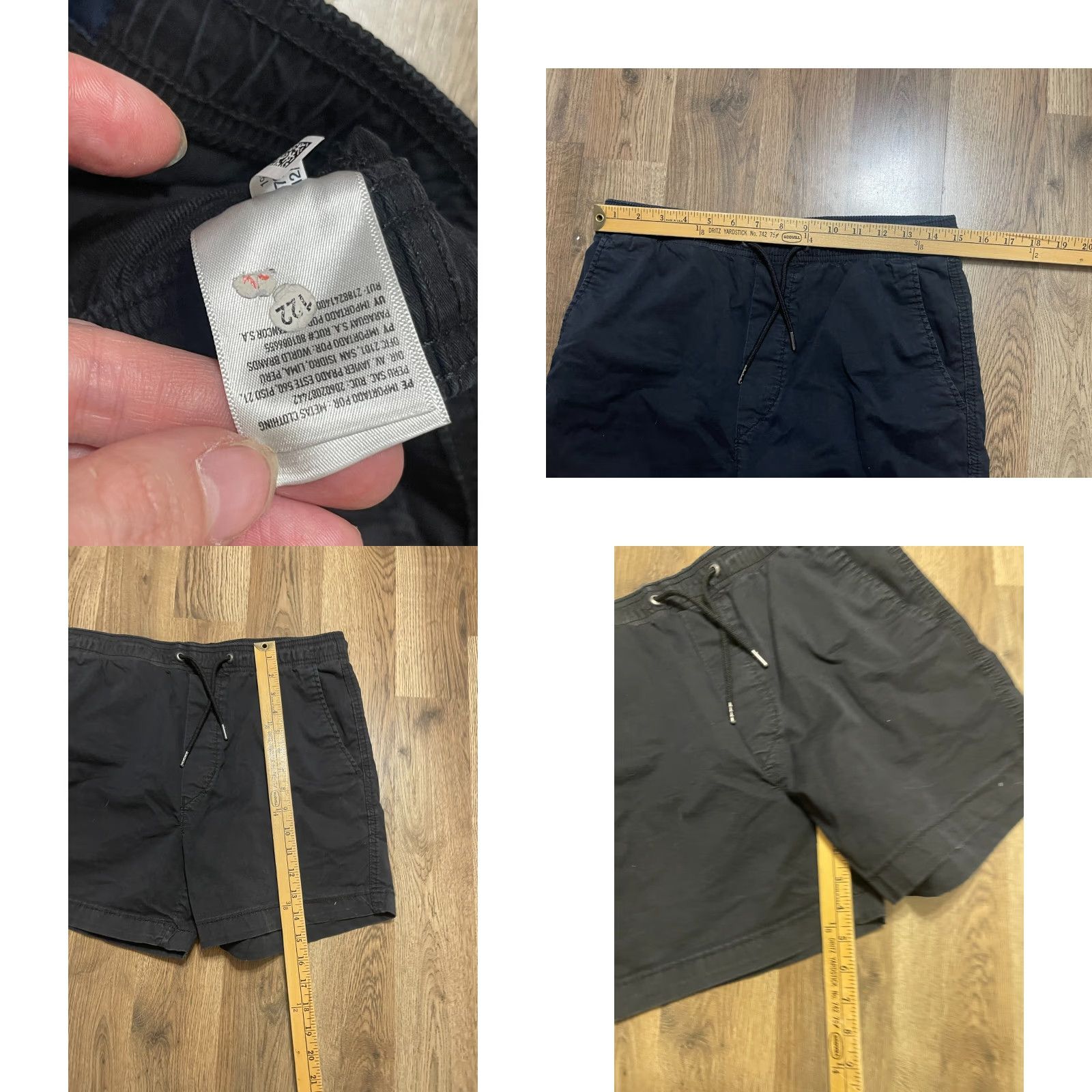 American Eagle Outfitters American Eagle Shorts Men S Black Tie Waist Pockets Inseam 5 Chino Flex Casual Size US 29 - 8 Thumbnail