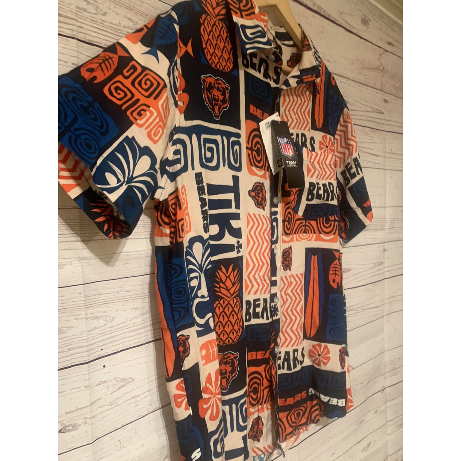 NFL VINTAGE Chicago Bears NFL Button-Up Shirt Hawaiian Viscose Short Sleeve Small Size US S / EU 44-46 / 1 - 3 Thumbnail