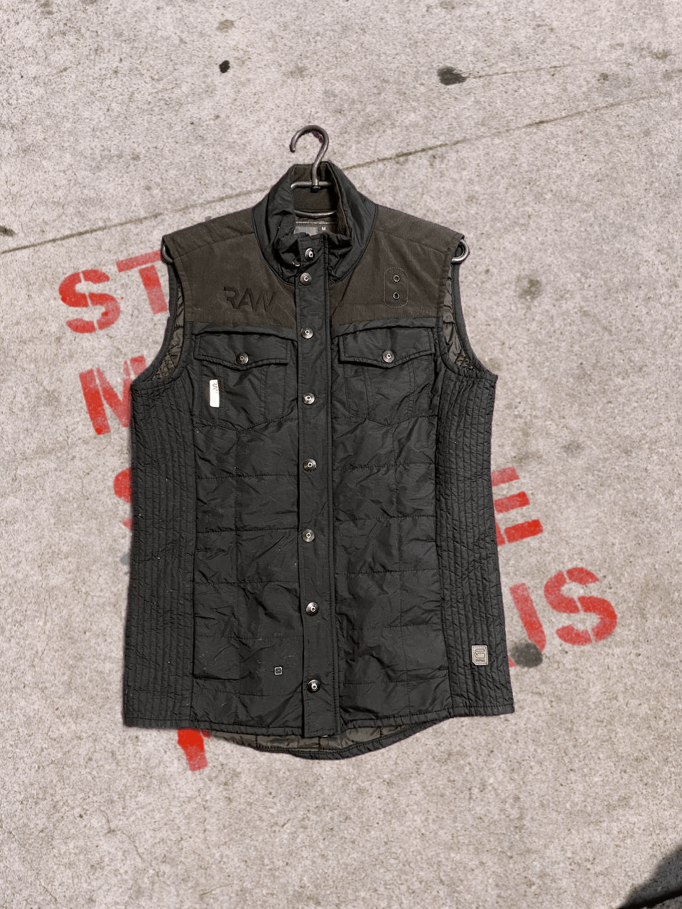 Vintage Vests Black Size M Streetwear G-Star Raw