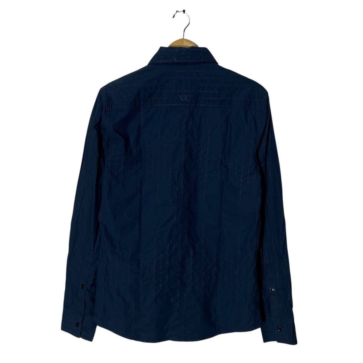 Versace Versace Textured Shirts Dark Navy Size US M / EU 48-50 / 2 - 3 Thumbnail