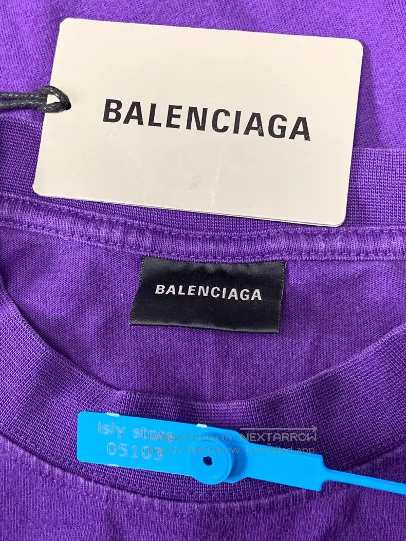 Balenciaga Balenciaga size S Logo Letter Round Neck Short Sleeve Size S / US 4 / IT 40 - 5 Thumbnail