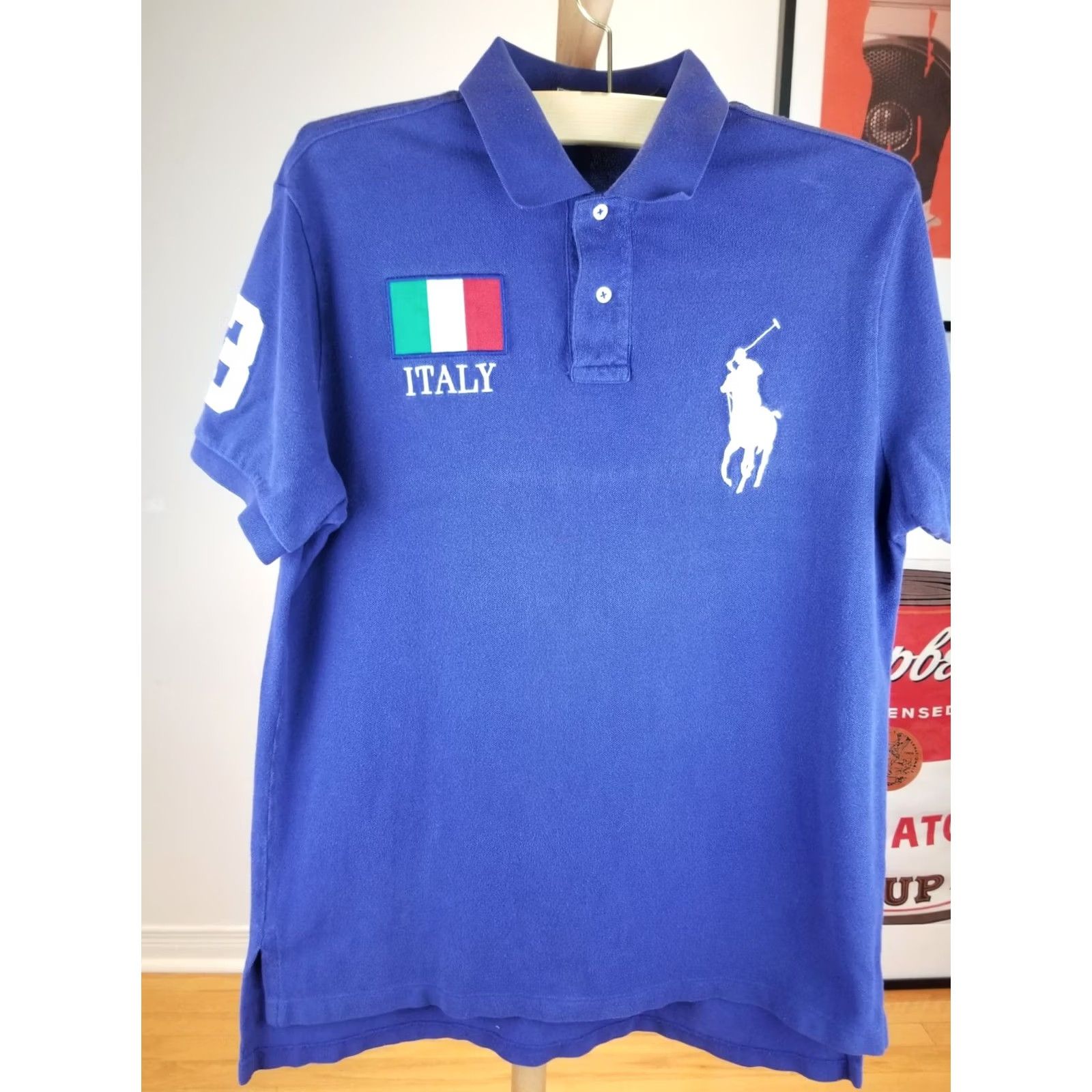 Ralph Lauren RALPH LAUREN POLO ITALY FLAG BLUE COTTON POLO BUTTON UP SHIRT SZ LARGE Size US L / EU 52-54 / 3 - 2 Thumbnail