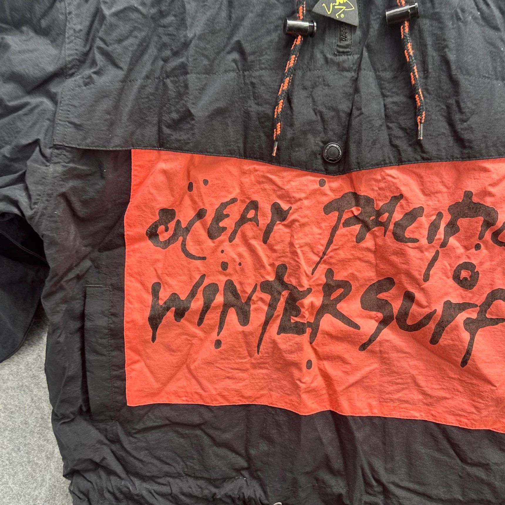 Ocean Pacific VINTAGE Ocean Pacific Jacket Womens M Black Wintersurf Hooded Anorak Surf Size M / US 6-8 / IT 42-44 - 3 Thumbnail