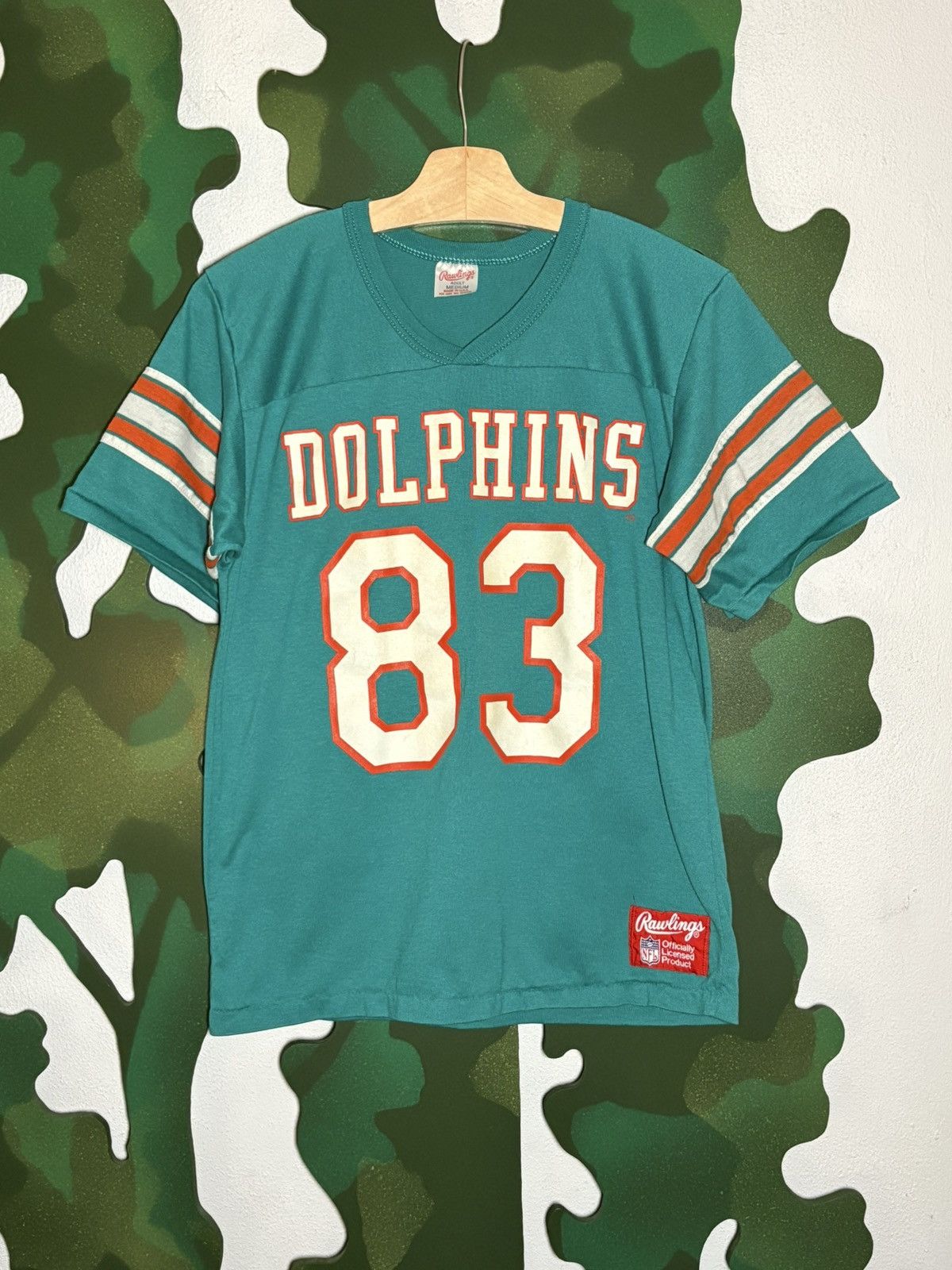 NFL Miami Dolphins vintage Rawlings cotton blend jersey sz Small Size US S / EU 44-46 / 1 - 1 Thumbnail