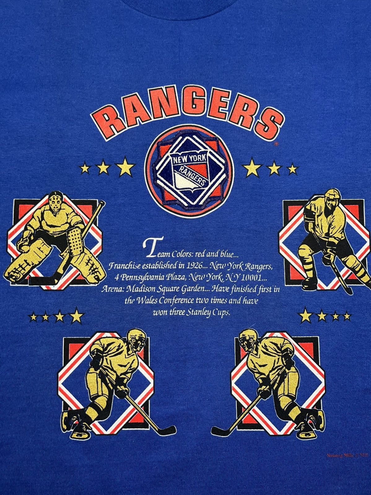 Nutmeg Vintage 90’s New York Rangers NUTMEG single stitch t-shirt Size US L / EU 52-54 / 3 - 8 Thumbnail